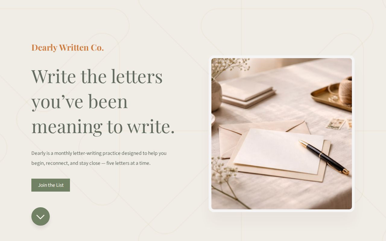 Dear Write Dearly Written — A Letter-Writing Practice